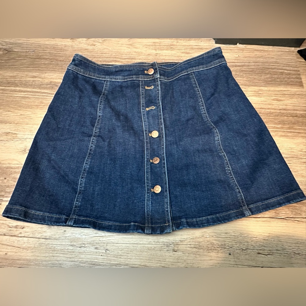 Madewell denim mini skirt